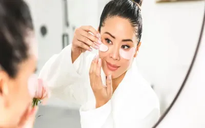 Beauty and skincare routine at home