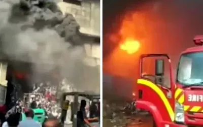 Garment's factory collapsed due to fire: Two firefighters injured