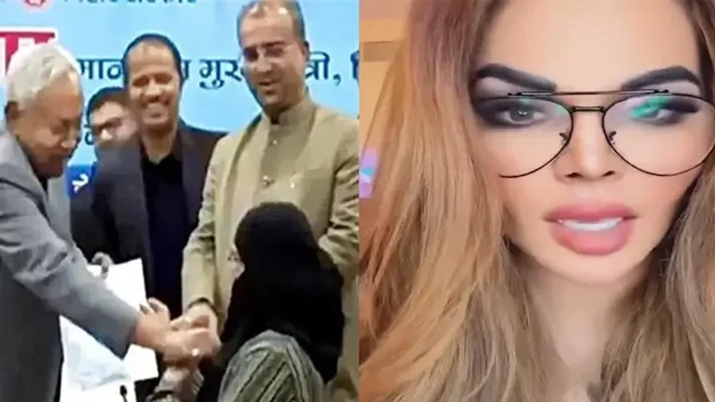 Rakhi Sawant slams Bihar CM disrespecting Muslim woman’s hijab
