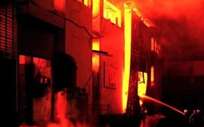 3-storey garments factory collapses after massive fire in Karachi