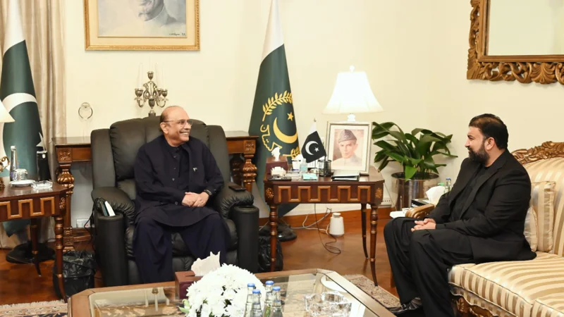President Zardari discuss peace and development of Balochistan with CM Bugti