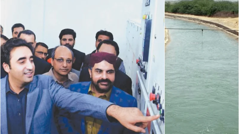 Bilawal Bhutto inaugurates Hub Canal project, Murad Shah promises better supply for Karachi and Hyderabad
