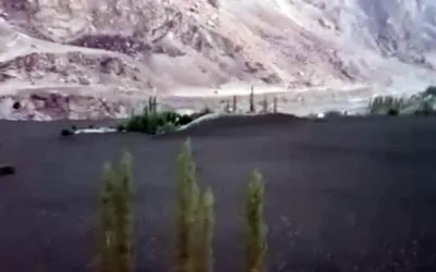 Glacial outburst flood submerges villages in Ghizer, GB