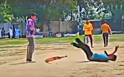 Young batsman dies of heart attack moments after hitting six in India