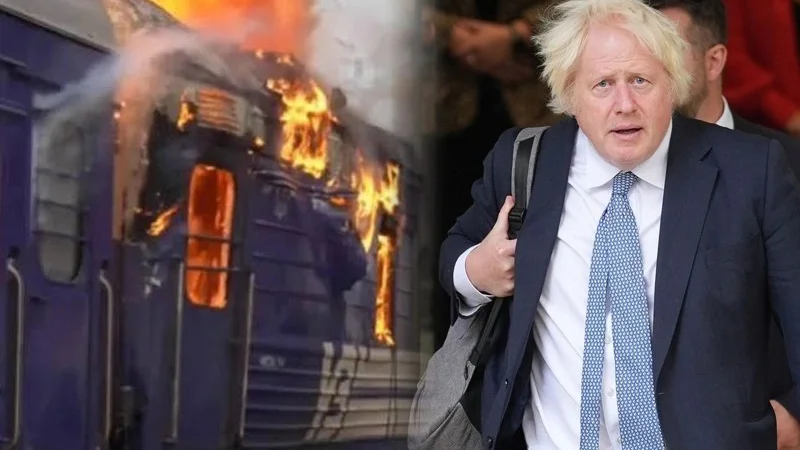 Russia hits Ukrainian train after Former PM