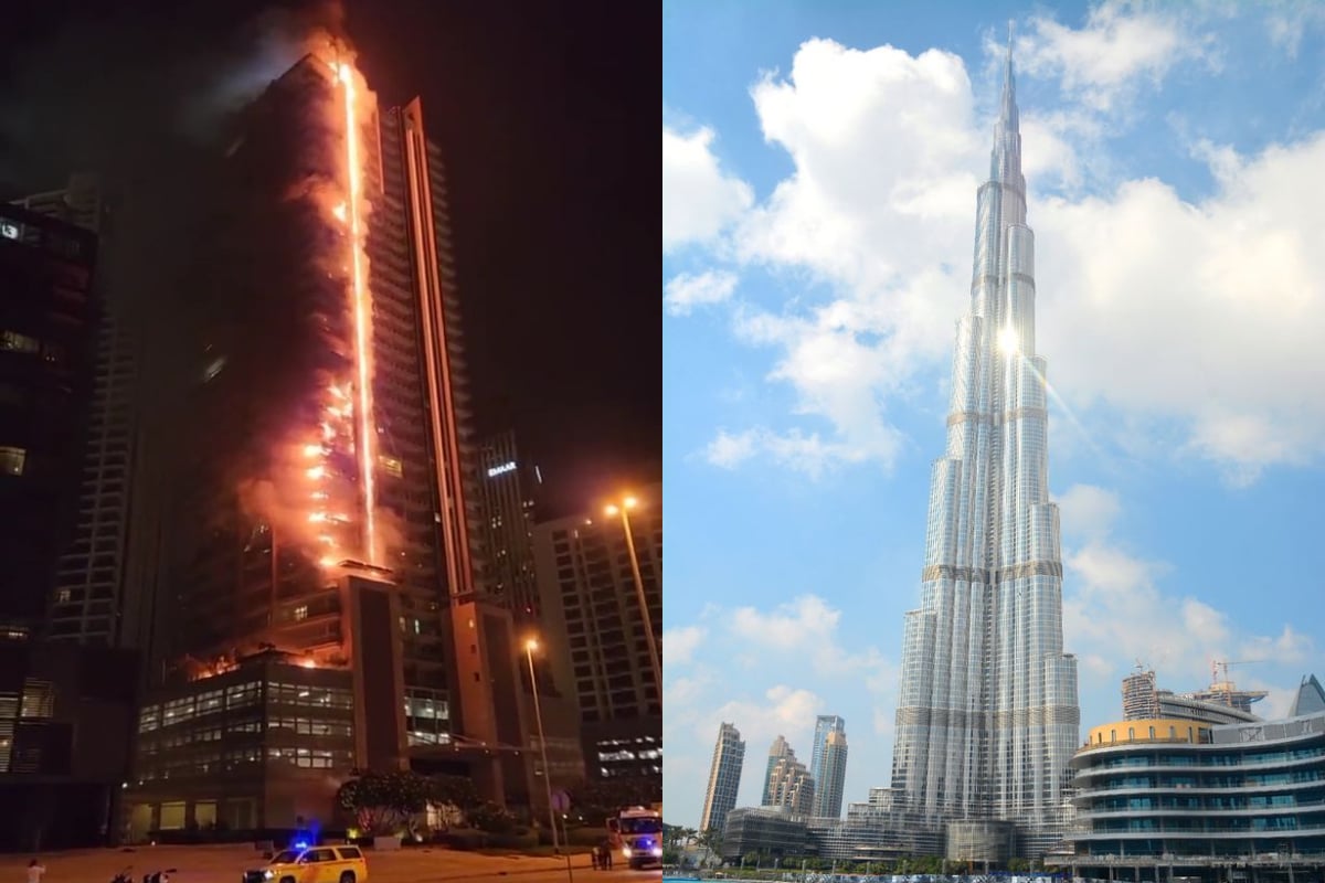 Fire Destroys 35-story Dubai Tower Near Burj Khalifa Complex