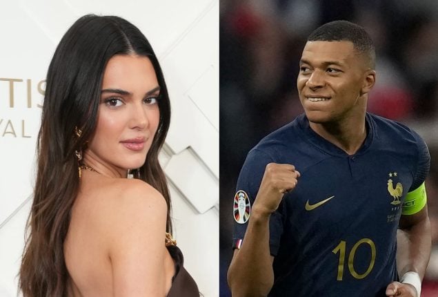 Kendal Jenner spotted with PSG star Kylian Mbappe