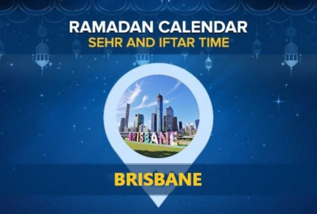 Brisbane Ramadan Calendar Sehri Iftar Timing Brisbane