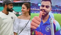 Anushka Sharma reacts proudly to Virat Kohli’s century in Ind vs Pak match